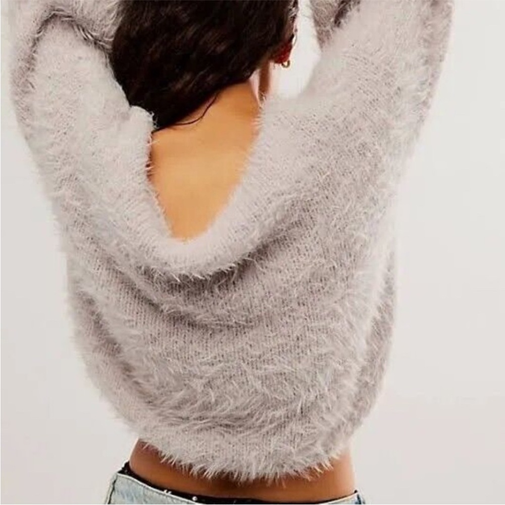 NWT Free People Fuzzy Pop Star Sweater Light Purple Size s